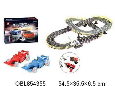 手摇发电新体验 欧宝龙玩具电动轨道车套装带灯光